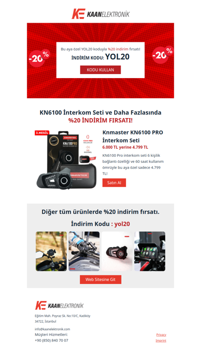 Knmaster'da Bu Aya Özel Özel %20 İndirim Fırsatı!