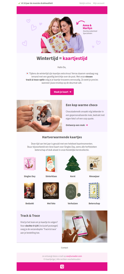 Nieuw: Track & trace voor je kaartje 💌