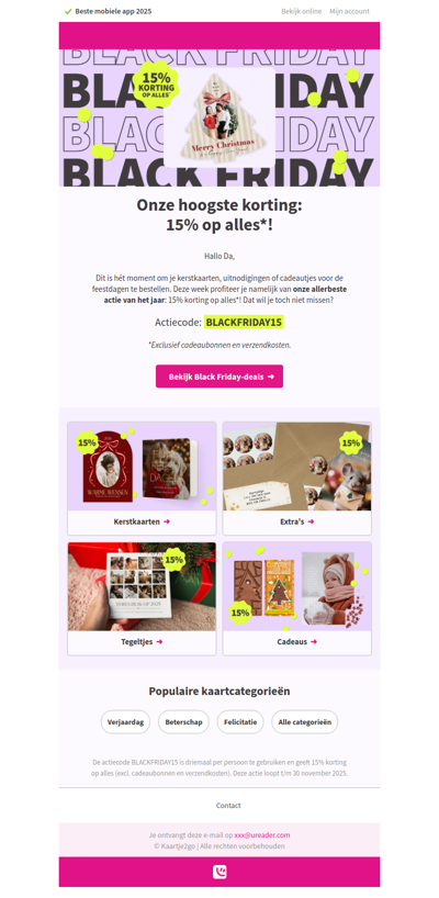 🔔 15% korting op bijna alles!