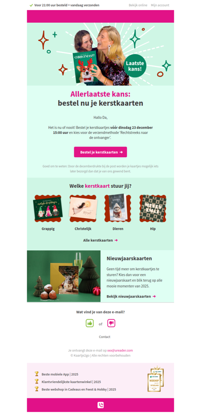 🚨🎅🏻 Kerstkaarten: het is nu of nooit!