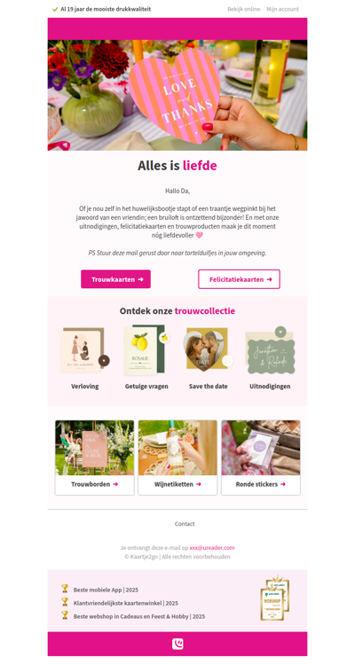 🩷 Vier de liefde met Kaartje2go!