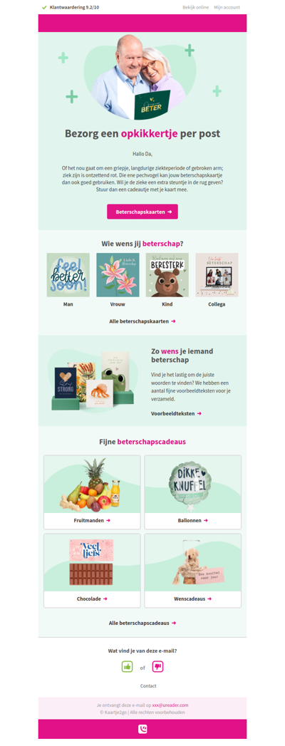 🤒 Beterschap wensen? Stuur een kaartje!