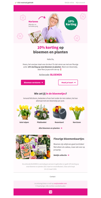 Nu: 10% korting op bloemen en planten 💐