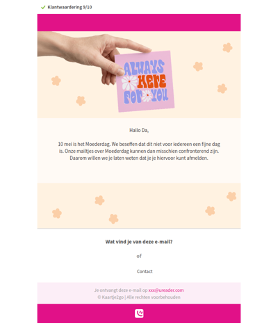 Wil je je afmelden voor onze moederdagmails?