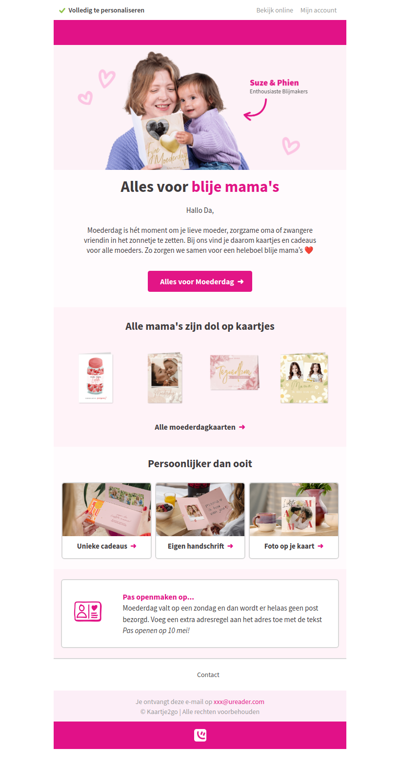 Maak haar Moederdag onvergetelijk ❤️