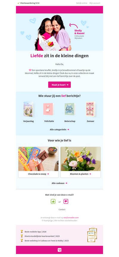 Da, liefde zit in de kleine dingen 🩷