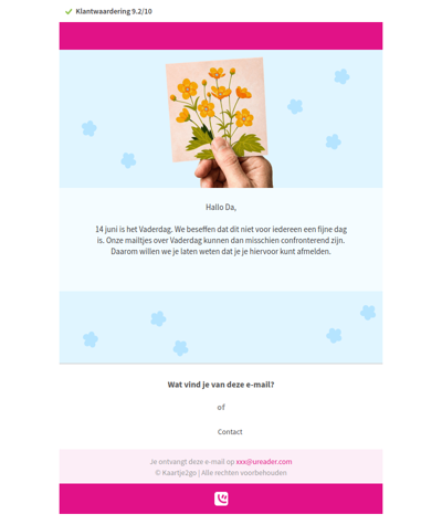 Wil je je afmelden voor onze vaderdagmails?