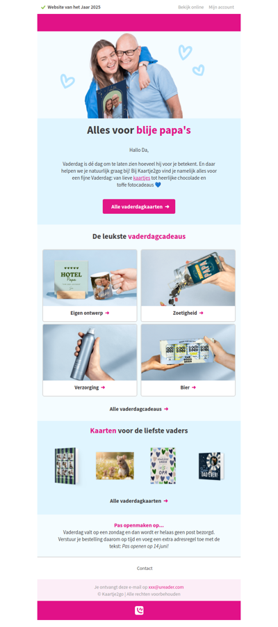 Da, bestel nu je vaderdagkaart!