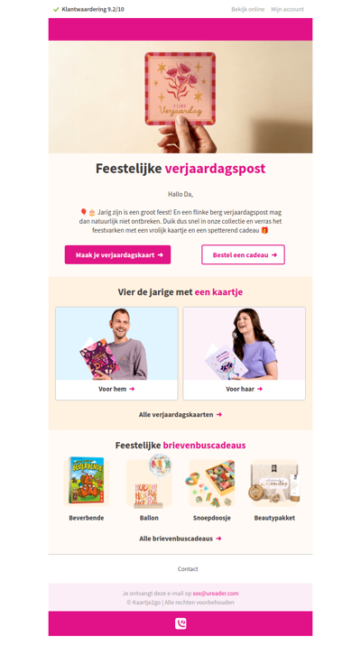 🥳 Da, is er binnenkort iemand jarig?