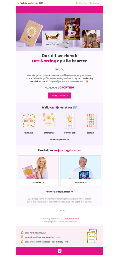 🥳 Hoera, onze actie is verlengd!