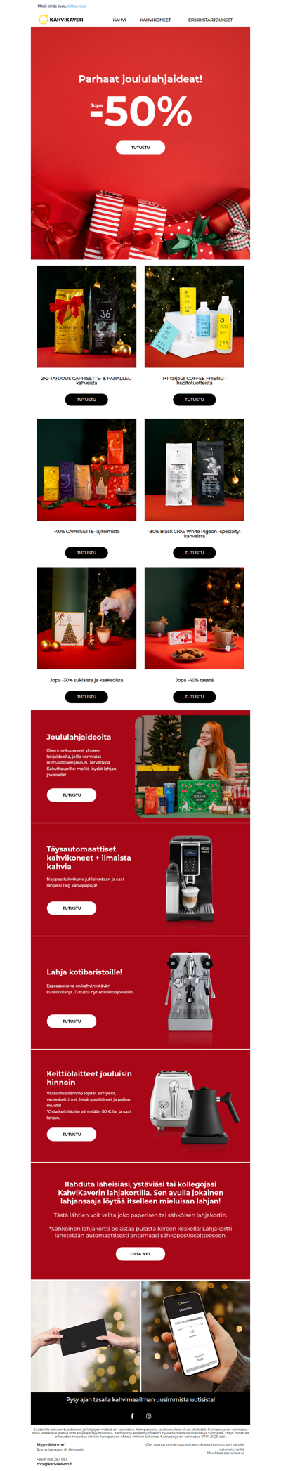 Viime hetken tarjouksia jouluun – jopa -50%!🎁