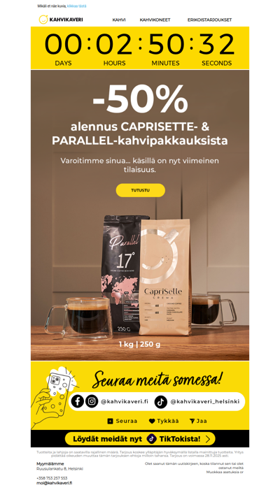 ⏰Kello tikittää. Ostoskorisi odottaa