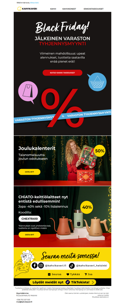 Missasitko Black Fridayn?😴