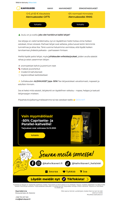 🎄 Joulu on jo ovella – tartu tilaisuuteen ja hanki täydelliset viime hetken lahjat!