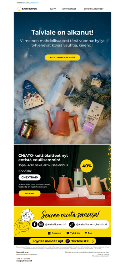 Talviale on alkanut 👉