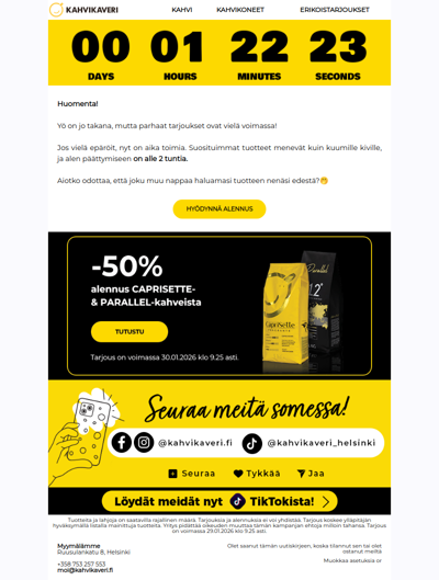 ALLE 2 TUNTIA JÄLJELLÄ❗