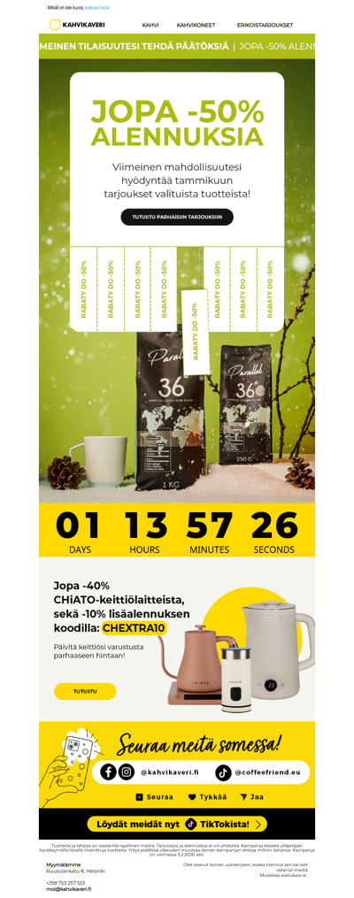 Viimeinen tilaisuutesi tehdä päätöksiä🔔