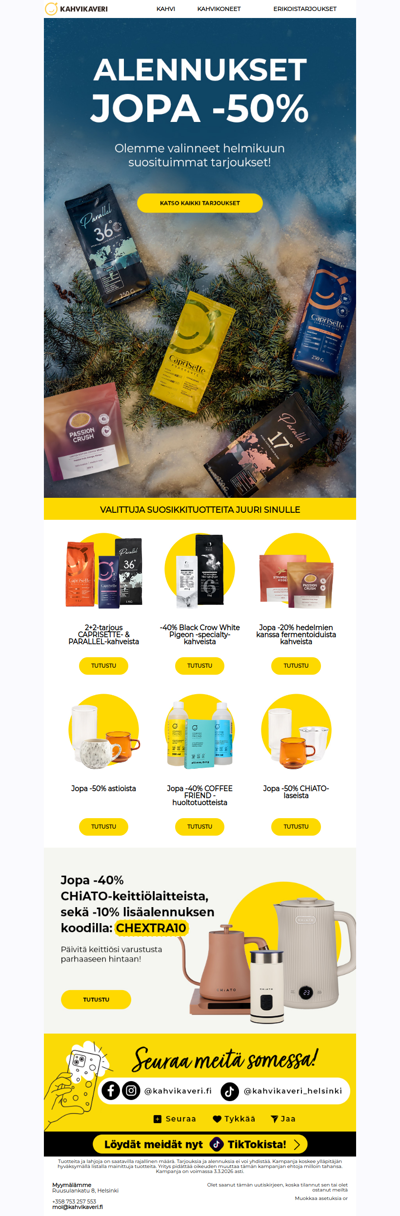 Helmikuun TOP-tarjoukset