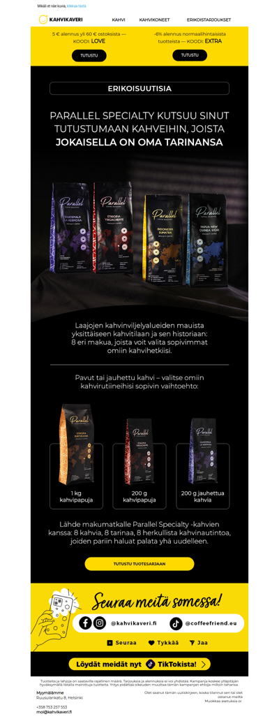 ERIKOISUUTISIA ☕️