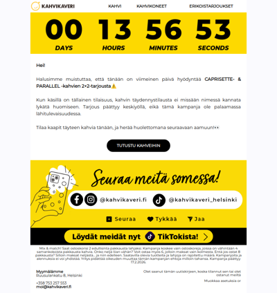 VIIMEISIÄ TUNTEJA VIEDÄÄN⏰