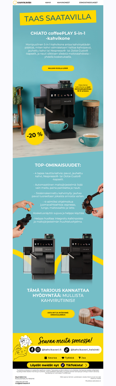 TAAS SAATAVILLA!🔥