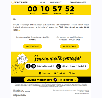 ALENNUKSIA KESKIYÖHÖN SAAKKA