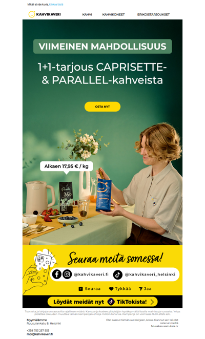 🔴TARJOUS PÄÄTTYY TÄNÄÄN