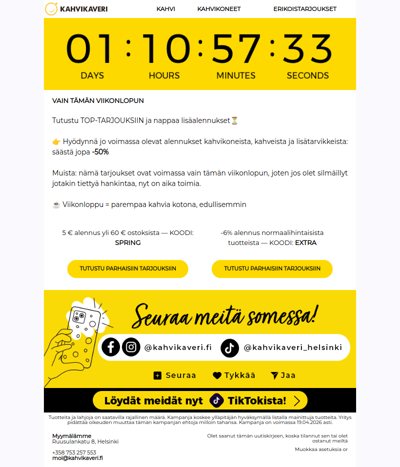 VAIN TÄMÄN VIIKONLOPUN