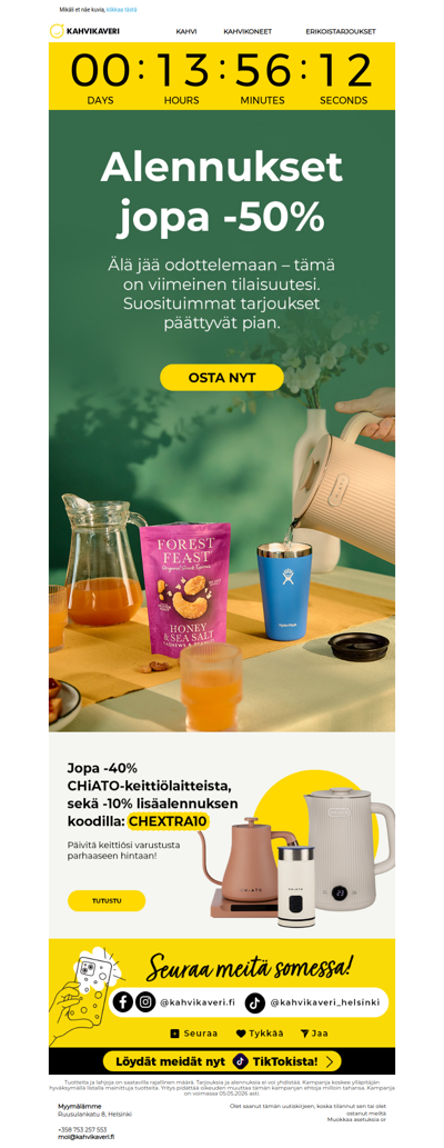 Hyödynnä tilaisuutesi – nämä tarjoukset päättyvät pian 🔥