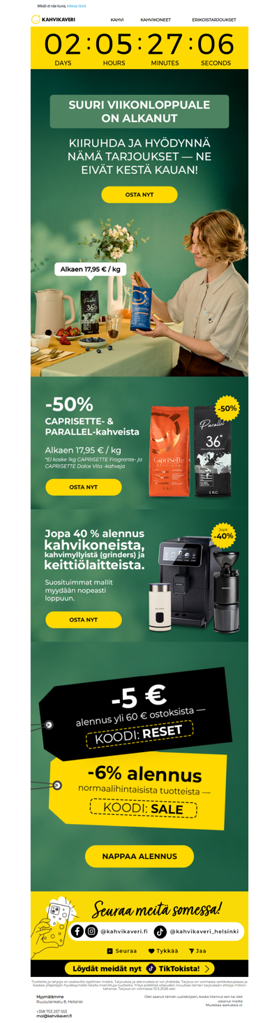 Suuri viikonloppualennus on alkanut 🔥