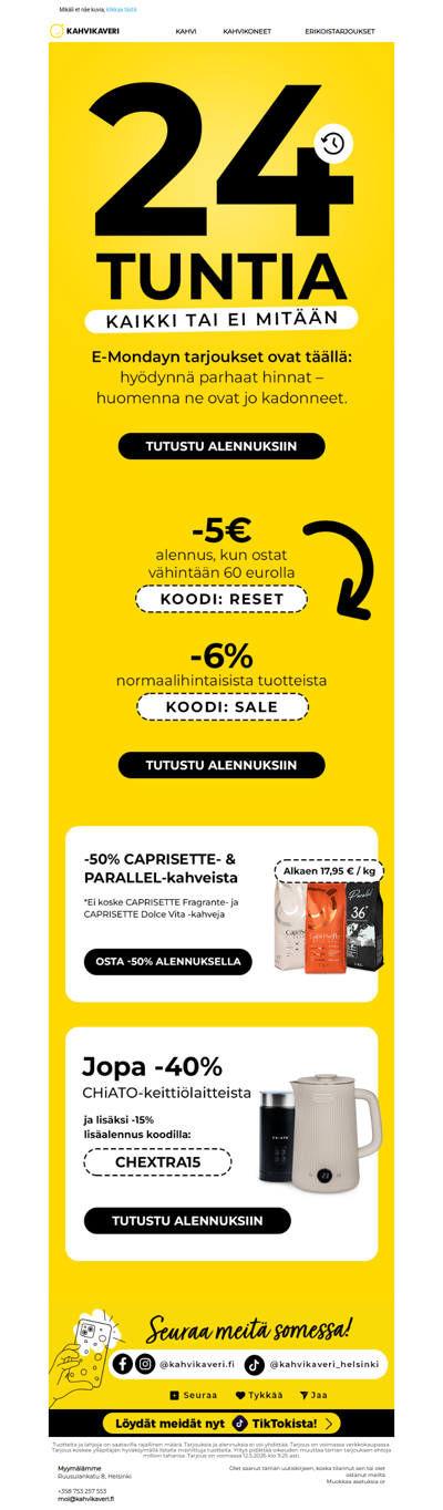 👉E-Monday: enää 24 tunnin ajan ⏳