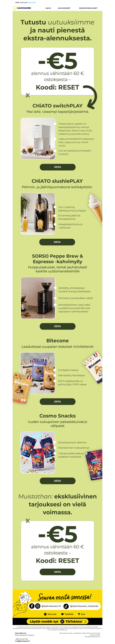 🌟Uutta valikoimissamme + ekstra-lahja
