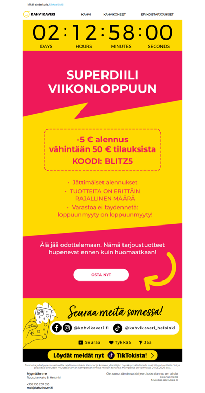 🔴VAIN UUTISKIRJEEN TILAAJILLE🔴