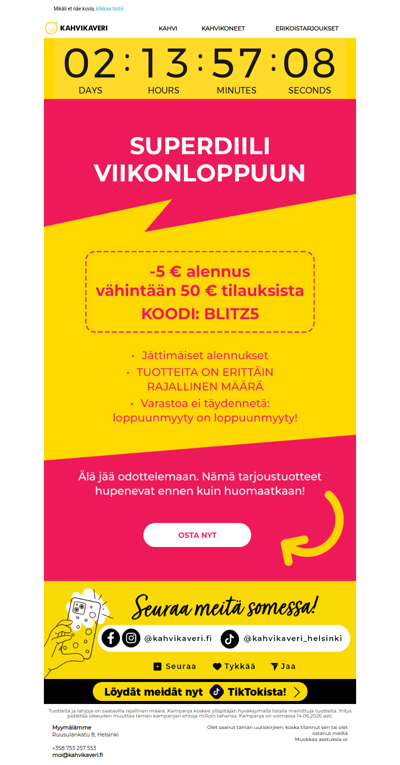 🔴VAIN UUTISKIRJEEN TILAAJILLE🔴