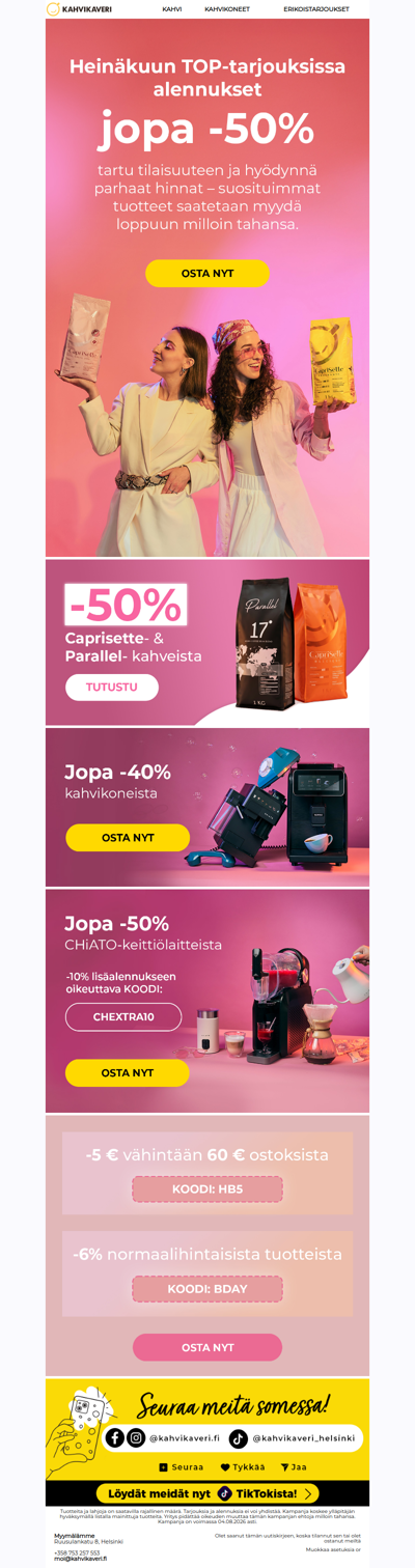 🎉 Synttäritarjouksia – jopa -50%