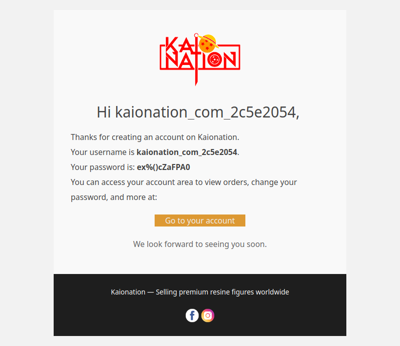 Your account has been created on Kaionation