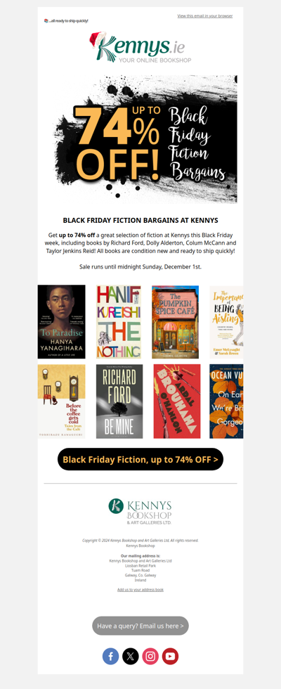 Fiction at up to 74% OFF for Black Friday