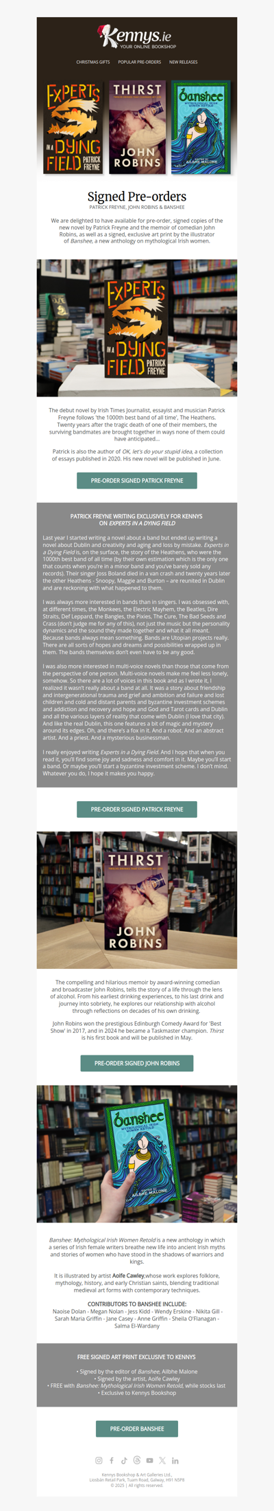 Signed Pre-Orders at Kennys