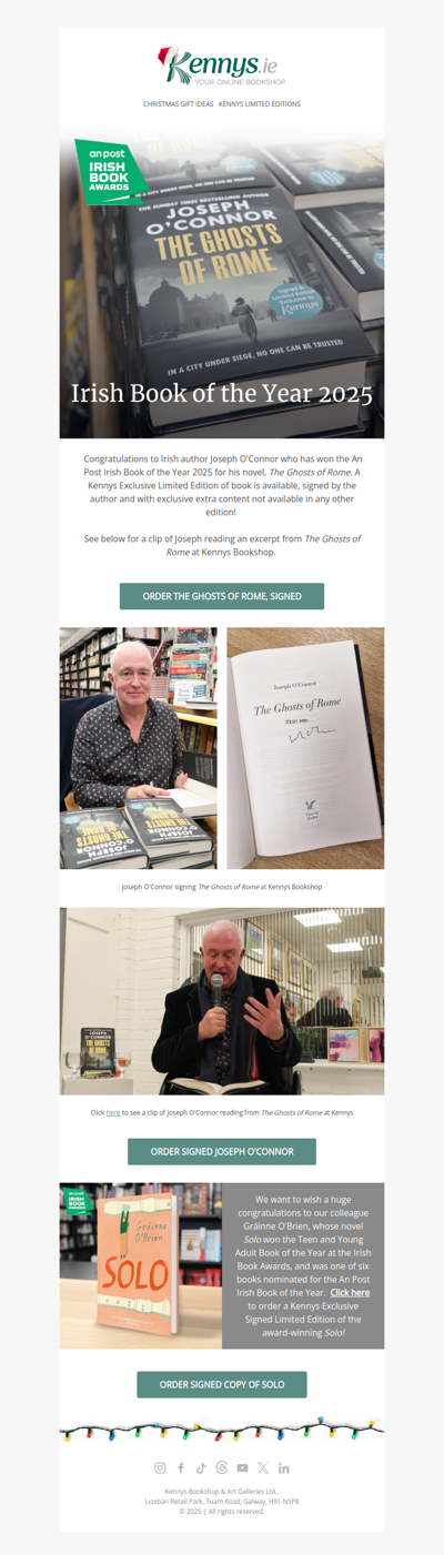 Irish Book of the Year 2025