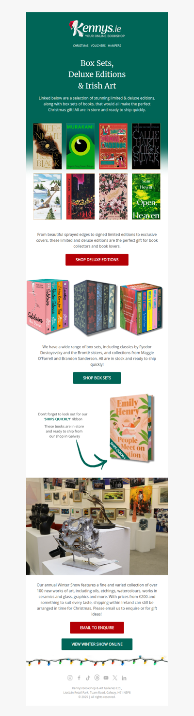 Box Sets, Deluxe Editions & Irish Art for Christmas!