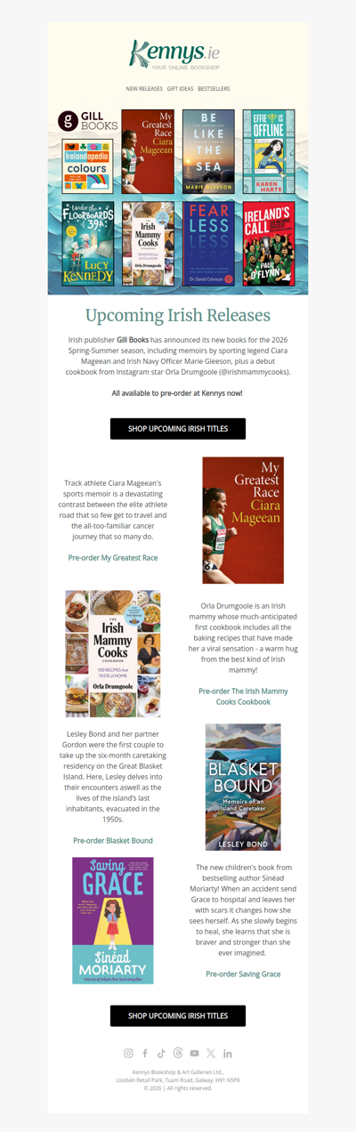 Upcoming Irish Releases