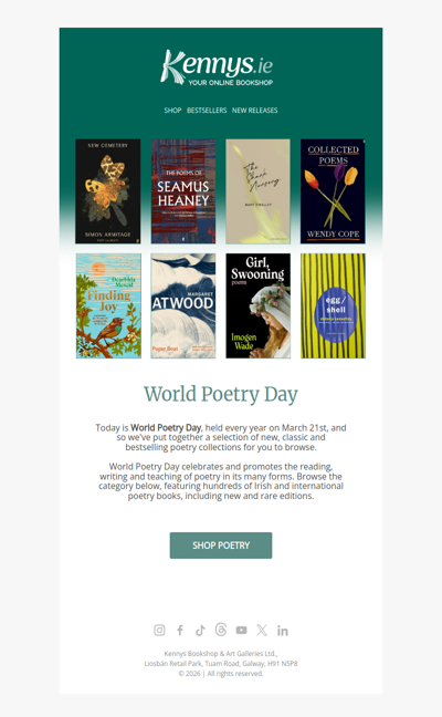 Books for World Poetry Day!