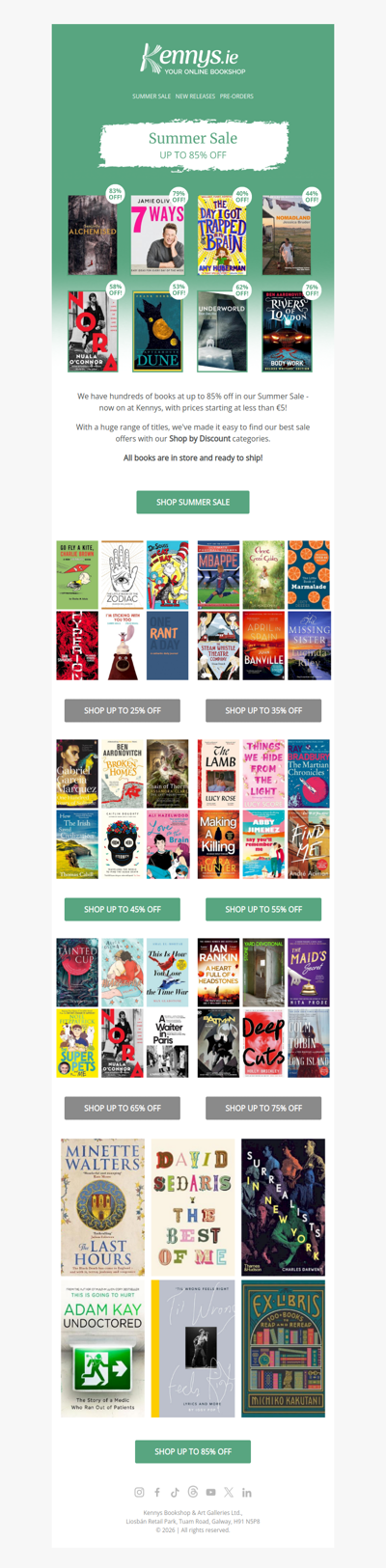 Summer Book Sale Now On!