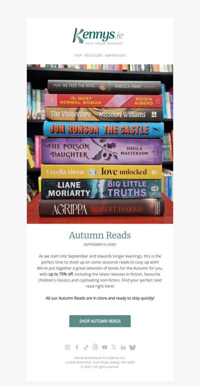 Books for Autumn - With up to 70% Off!