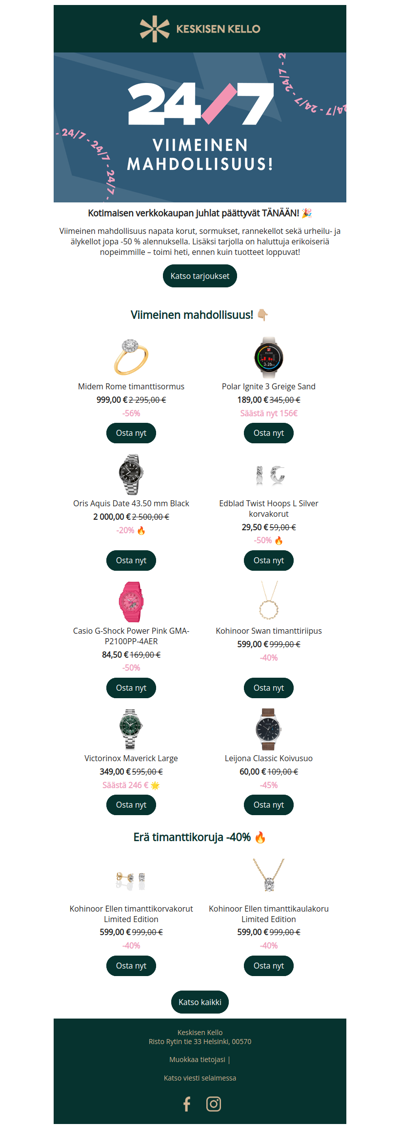 ALE päättyy: Jopa -50% suosikeista!