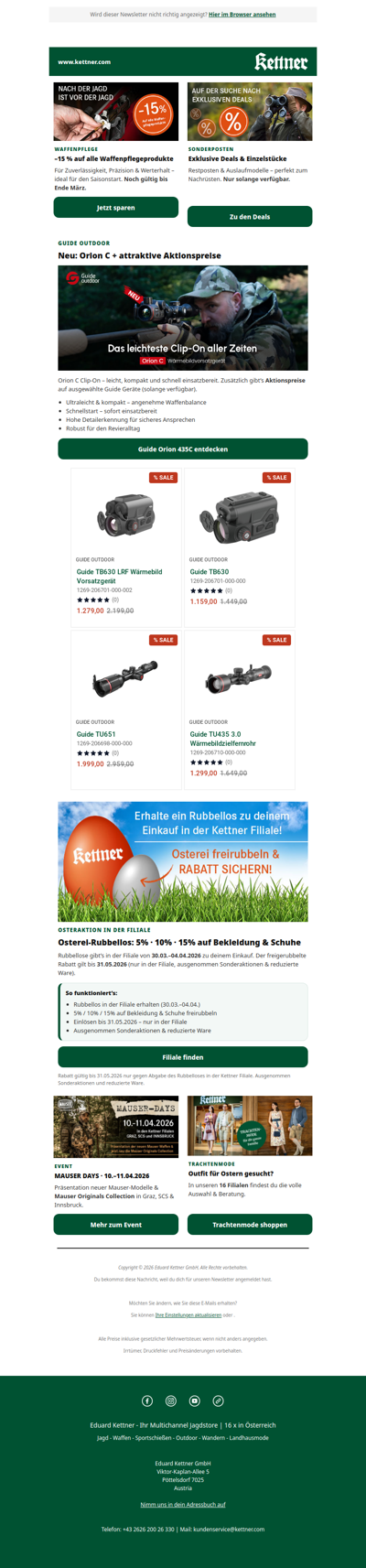 Super Deals & Waffenpflege -15%: Sonderposten + Guide Aktionspreise
