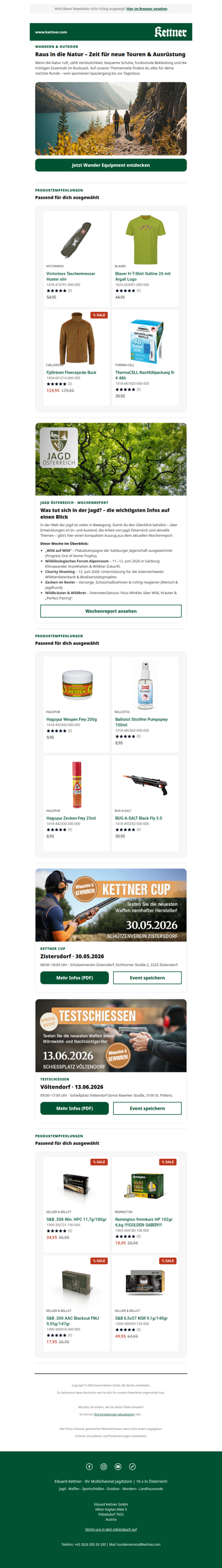 Wochenend‑Upgrade: Wandern & Outdoor + die wichtigsten Jagd‑News