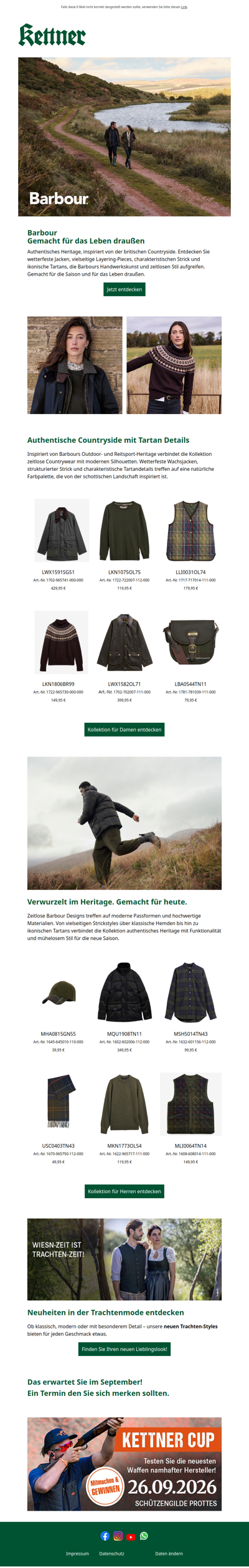 Barbour Herbst-Winter Kollektion