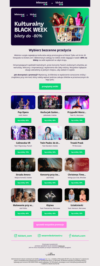 Black Week START! 🖤 Bilety do -80%