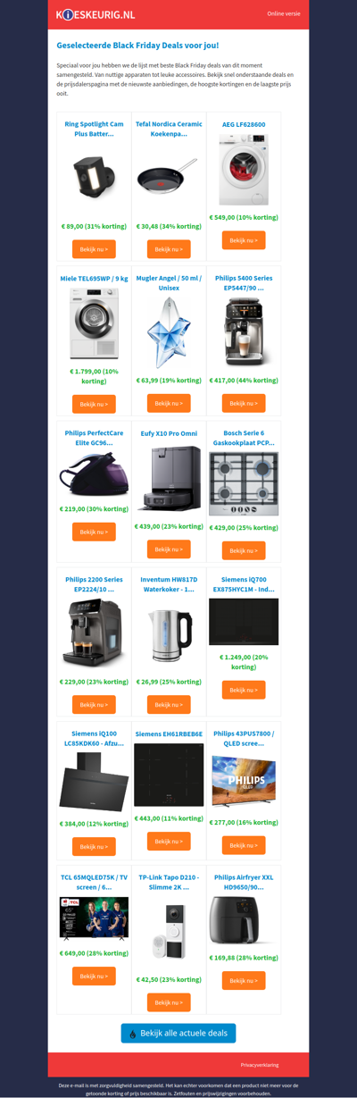 🔥 Koopjesjager, de beste Black Friday deals geselecteerd door Kieskeurig.nl